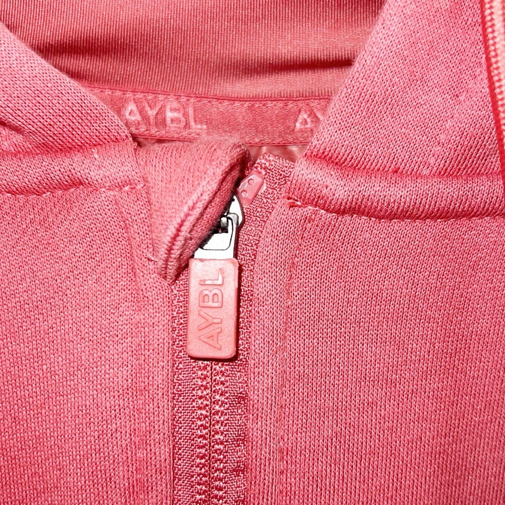 AYBL Women’s Ultra Crop Pink Full Zip Jacket With Hood - Picture 5 of 10